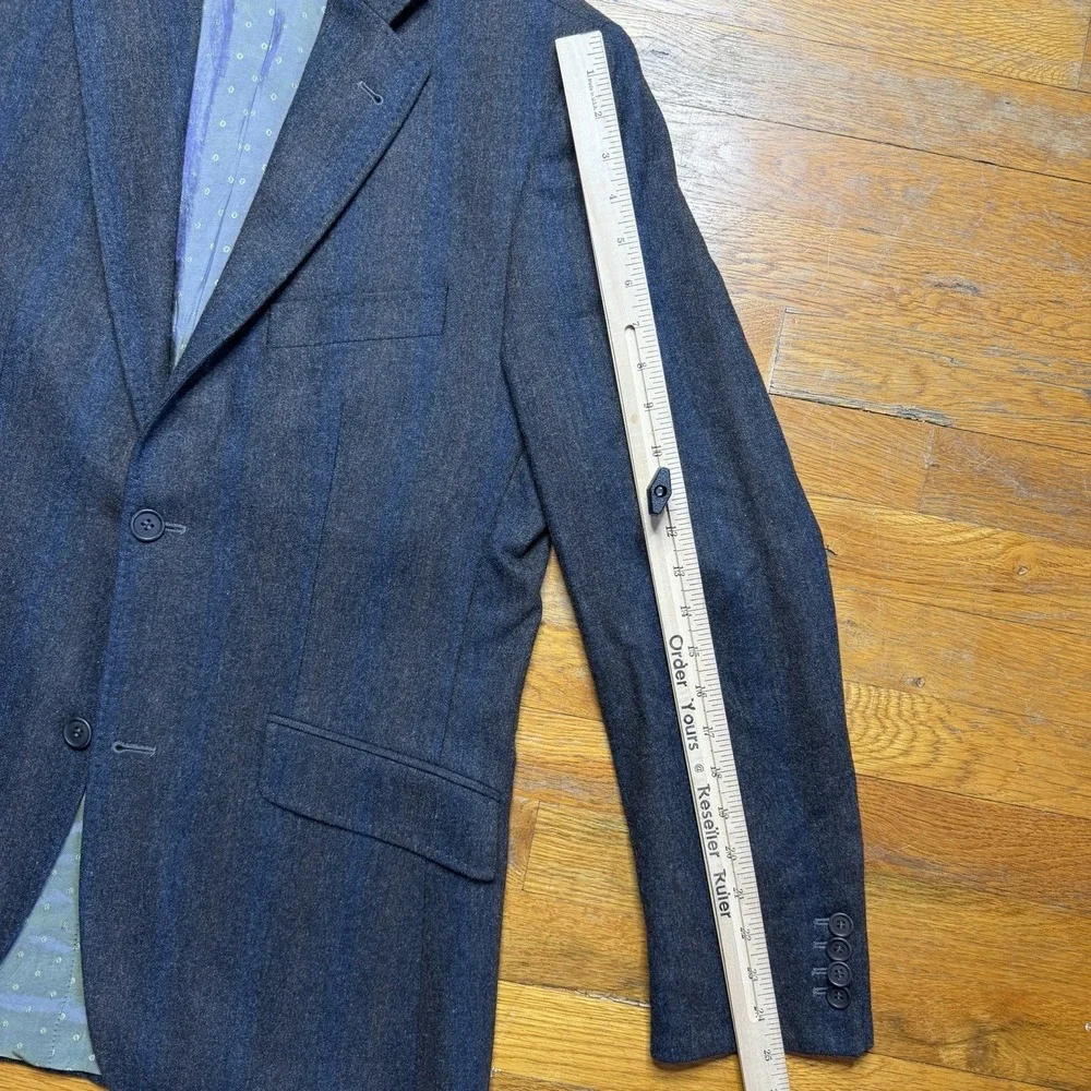 Ted Baker Endurance‎ Blazer Men 38R Wool Tweed Brown Ombré Striped Portugal